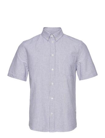 Michael Oxford Shirt Ss Lyhythihainen Paita Sininen Wood Wood
