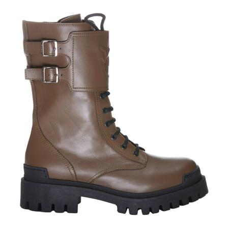 Pinko, Lace-up Boots Brązowy, Kobieta, Rozmiar: 37 EU