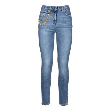 Elisabetta Franchi, Skinny Jeans Blauw, Dames, Maat:W29,stretch