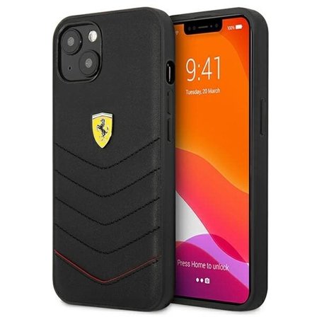 Ferrari FEHCP13SRQUK iPhone 13 mini 5.4" musta/musta kovakotelo Off Track Quilted (tikattu)