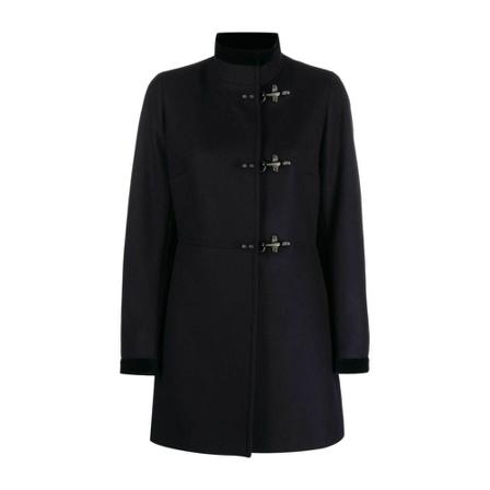 Fay Single-Breasted Coats Blå, Dame Uldfrakker