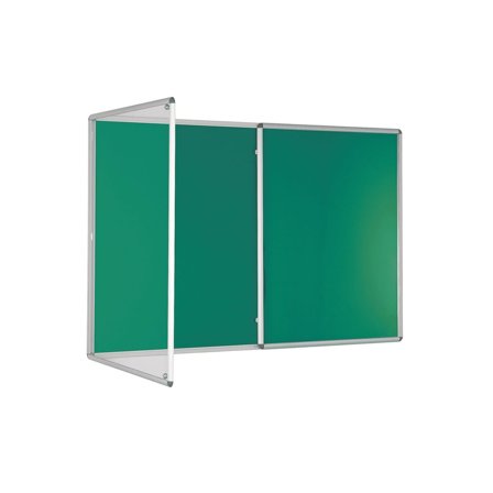 Tamperproof noticeboard, 1800x1200 mm, green