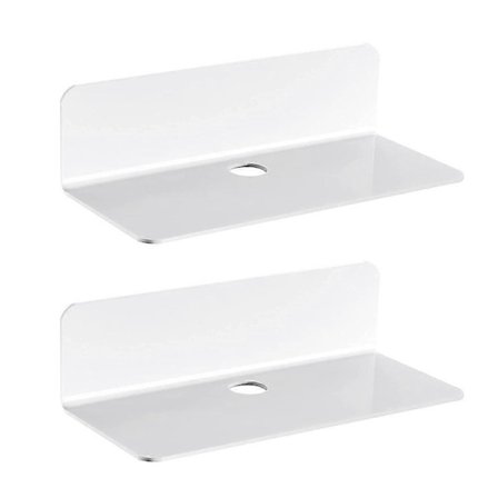 2 stk. akryl syet spejlskab lagdeling opbevaring til badeværelse vægmonteret opbevaringsreol YKZ