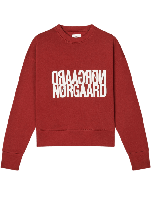 Mads Nørgaard Original Sweat Tilvina Sweatshirt Hoodies & sweatshirts Dam Röd M