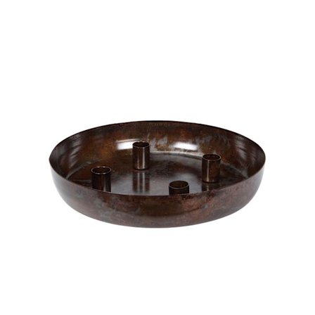 Ljusfat m 4 hållare Brown Onyx A lot Decoration