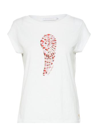 T-Shirt With Zebra Wing T-shirts & Tops Short-sleeved Hvit Coster Copenhagen