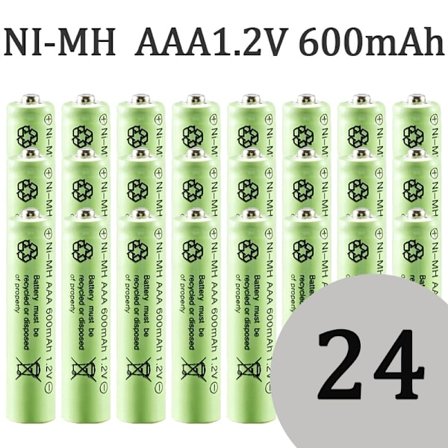 1,2V AAA 600mAh NiMH uppladdningsbara batterier för elektrisk fjärrkontroll billeksaker RC-användning Långvariga AA-batterier av hög kvalitet