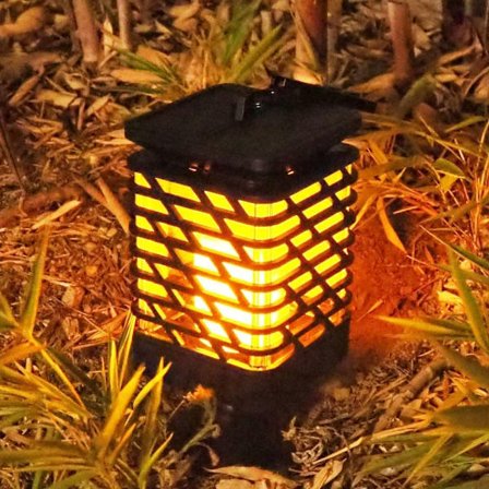 Solcellelygte Flammelampe 1/2-pak Have Lampe Vandtæt LED Lygte til Halloween Dekor_TF_TF