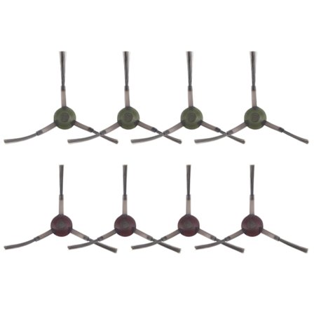 8 stk. Sidebørster til Ecovac Deebot Ozmo T9 T9 Aivi /t8 Max T8 Power T8 Aivi /n8 Pro Robotstøvsuger