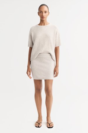 Soft Goat - Boucle Skirt - Kashmirkjol - S - Chalk