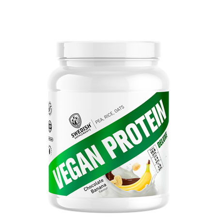 Swedish Supplements Vegansk Protein Deluxe 750 g, Chocolate Banana - Bodyman.dk