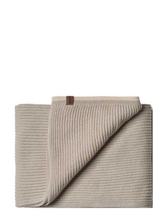 Rib Plaid 100X180Cm Home Textiles Cushions & Blankets Harmaa Humdakin