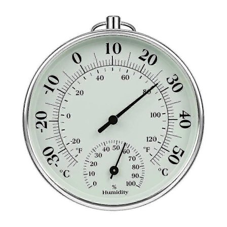 10 cm indendørs- og udendørstermometer med fugtighedstermometer