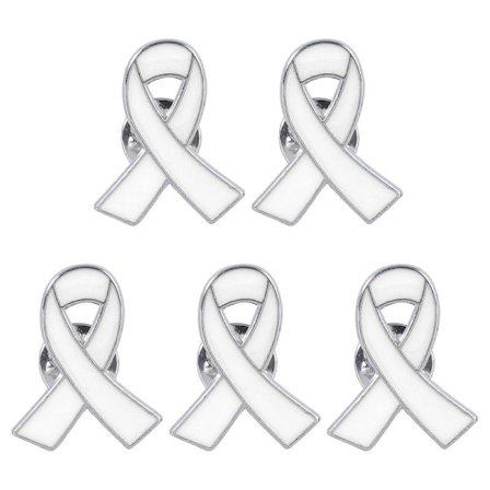 5 deler Sløyfebrosje Jakkeslagsnål Korsasjenål i legeringsmateriale, Sløyfekorsasjenål for bevissthet om brystkreft og AIDS