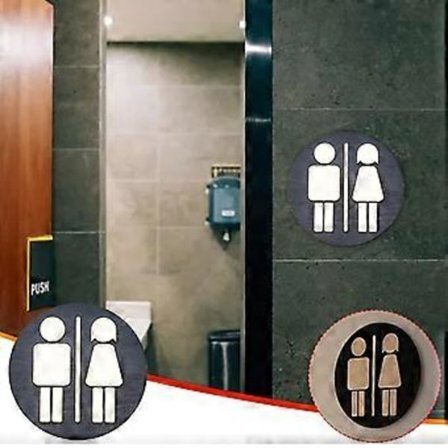 Trätoalett Dörrskylt Hängande Skyltar Badrum Badrumsdekoration Inredning Veranda Vägg Hängande FLYE3167