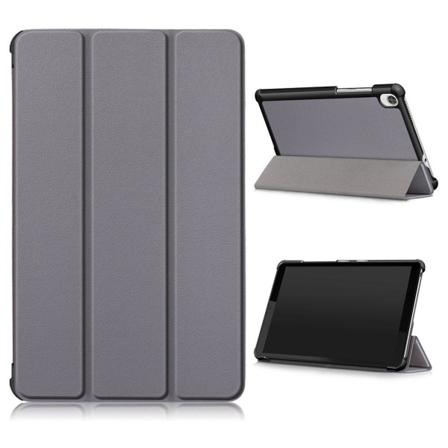 Lenovo Tab M8 tri-fold læder flip case - Grå Silver grey