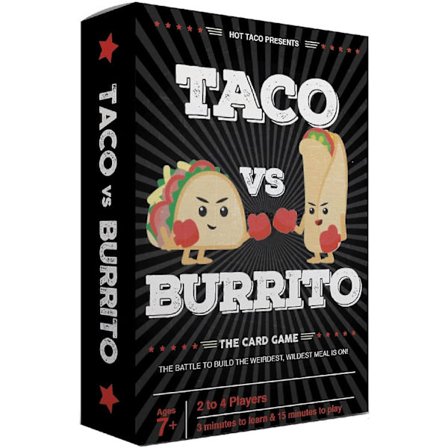 Taco vs. Burrito - Yllättävän strateginen korttipeli, jonka 7-vuotias loi juhliin