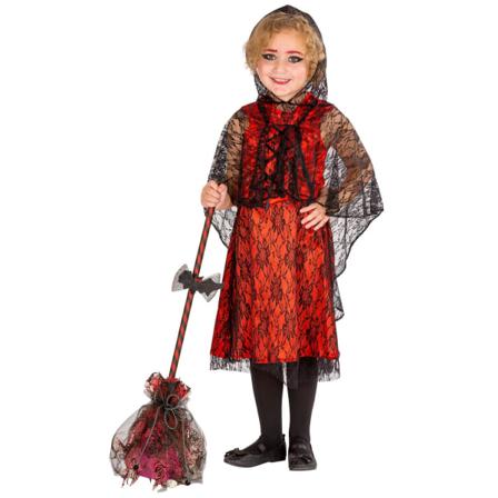 Tectake Barndräkt - Vampyrklänning Red 116 (5-7y)