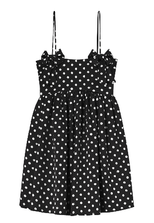 GANNI Printed Double Satin Mini Strap Dress Kjolar Dam Svart 38