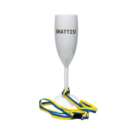 Glass for Champagne Student hvit 24 cm