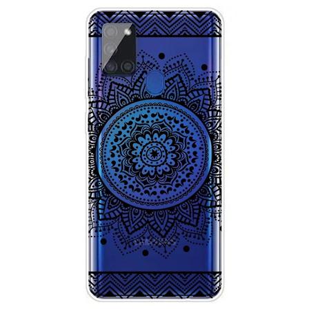 Mønstret blå stil TPU-telefondeksel for Samsung Galaxy A21s-mønster