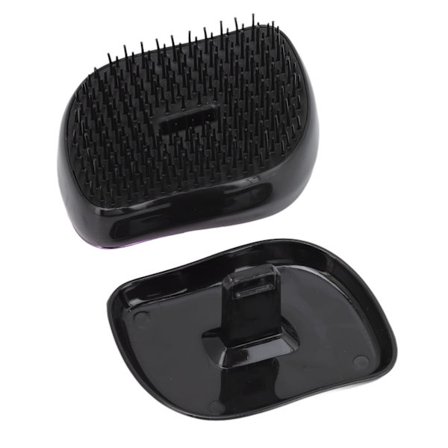 Redande hårborste Massage Palm Shape Glossy Detangler Hårborste för tunt långt lockigt hår Galvanisering Lila