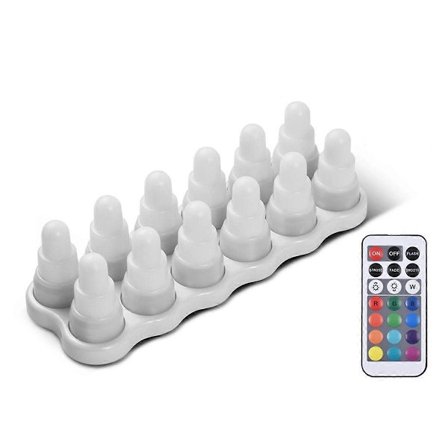 Genopladelig RGB LED Te Voks Lys Elektronisk Te Lys Lampe Atmosfære Dekorativ til Bryllup, Boligindretning AU Stik