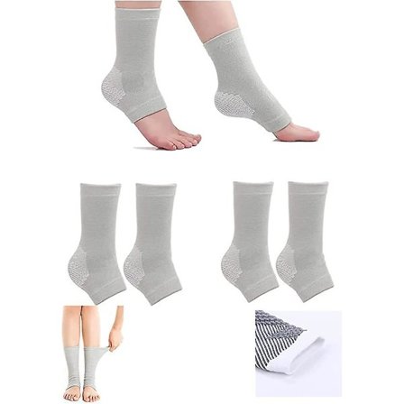 Bambu-kompressiosukat, bambu Anti Fatigue -sukat nukkumiseen, harmaa