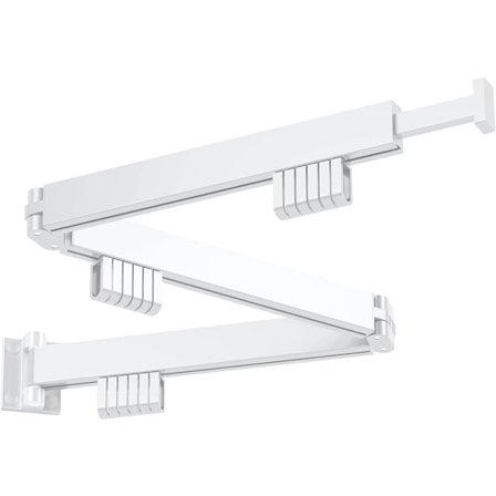 Uttrekkbart klesstativ, veggmontert, 360° roterbart klesstativ for balkong