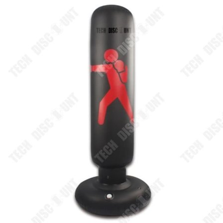Uppblåsbar sandsäck - TD - Punch Boxing - 1,6 m - PVC - Svart/Röd