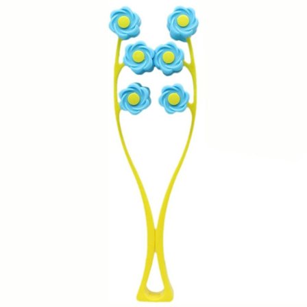 Ansigtsmassager, ansigtsmassage, blomstermassagerulle til V blå