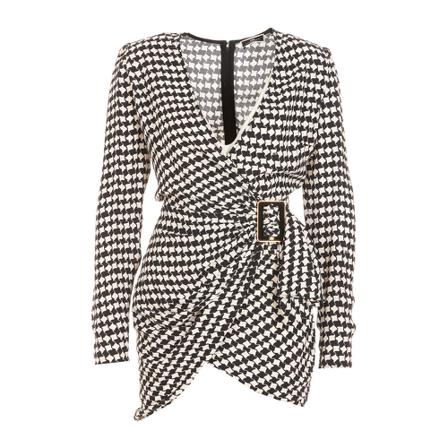 Elisabetta Franchi, Dress Zwart, Dames, Maat:M,print