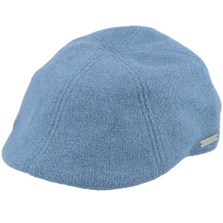 Seeberger - Ble flatcap Czapka Z Daszkiem - Ivy Cap In Wool-mix Fabric Blue Flat Cap @ Hatstore