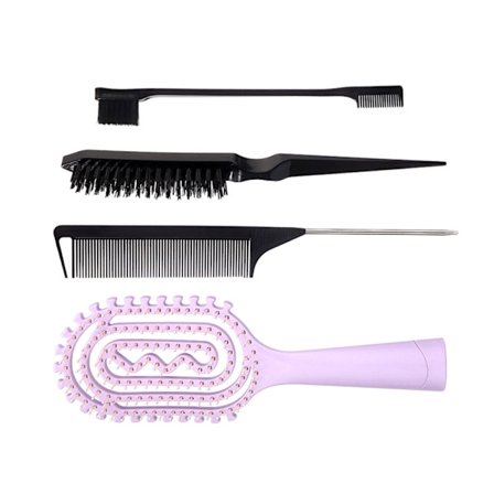 Hårvedlikeholdssett 4 multifunksjonelle verktøy Trendy estetisk skånsom hodebunnsmassasje for kvinners skjønnhetsrutine