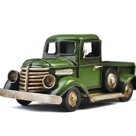 Vintage Lastbil Bordplade Ornamenter Metal Truck Planter Bondehus juledekoration