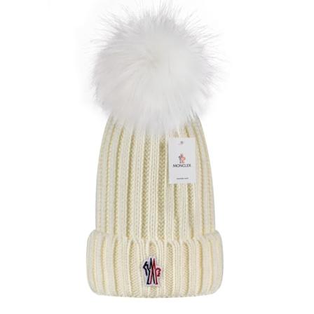 Den nye allsidige vinterhatten i ull varm ullhatt strikket lue i ullkule hvit hvit@@ hvit-WELLNGS white moncler Small label
