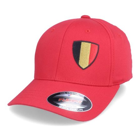 Forza - Röd flexfit Keps - Kids Belgium Flag Shield Red Flexfit @ Hatstore