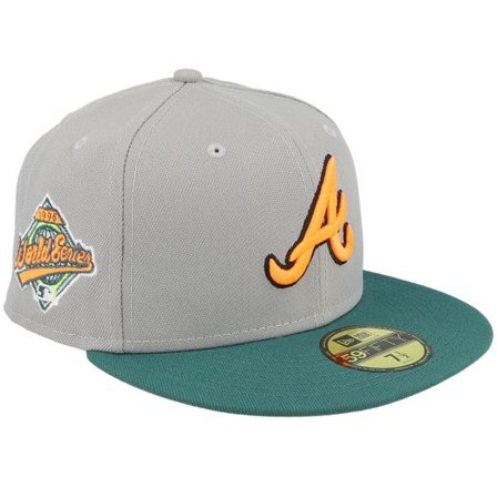 New Era - MLB Grå fitted Keps - Atlanta Braves Airborn 59FIFTY World Series 96 Grey Fitted @ Hatstore