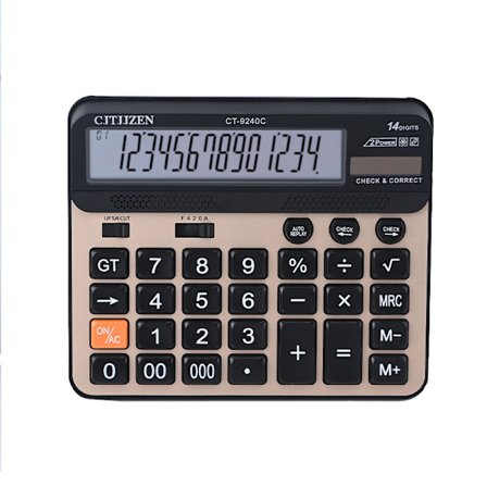 14-siffrig kalkylator LCD-skärm