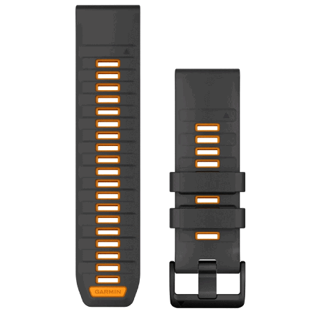 Garmin QuickFit 26 Silicone Graphite/Spark Orange