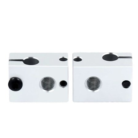 2 stk. M6 Aluminium Varmelegeme Blok til M3 Termoelement PT100