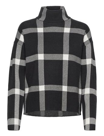 Vmsaba Ls Highneck Checklousea Black Vero Moda