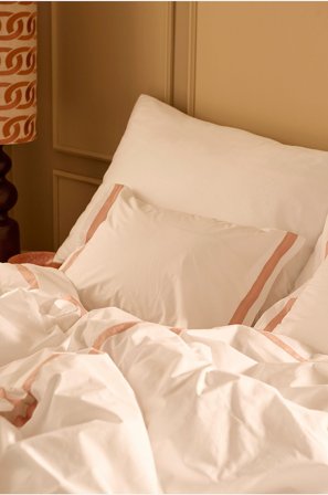 Staycation - Putetrekk Grand i bomullspercale - Hvit - Putevar - 50X60 - Fra Homeroom