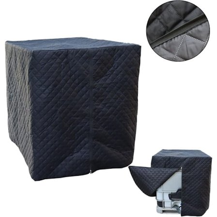 1000L IBC Tankskydd, Frostskydd, Anti-UV Tankskydd, IBC Tank Skyddande Överdrag med Dragkedja, 120 x 100 x 116 cm (Svart)