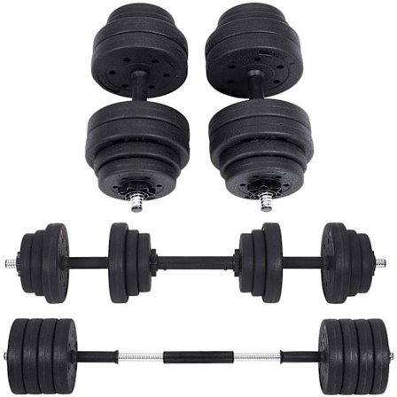 Rootz käsipainosetti - Käsipainot - Liitosteräsputki - Fitness - Painonnosto - 2,5 kg - 1,25 kg - 1 kg