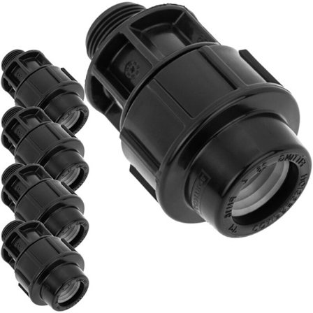 Han gevindterminal til nedgravet vandingssystem 25 mm 5 stk