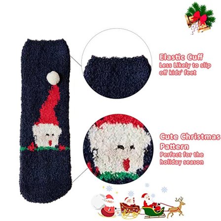 Tyttöjen poikien joulusukat talvisukat lapsille, tyyli 4