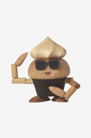 Spring Copenhagen - Dekorasjon i tre Carrie Cupcake 8 cm - Natur - Pynteting - Fra Homeroom