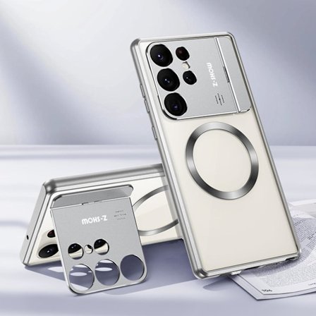 Magnetiskt Skal för Samsung Galaxy S25 Ultra med Osynligt Stativ för Kamera, Kompatibelt med MagSafe