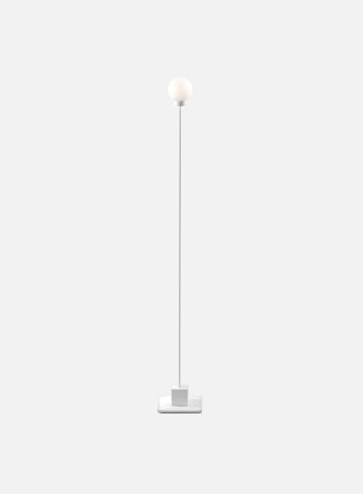 Snowball gulvlampe H117 dimbar - hvit